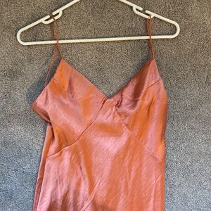 Coral silky dress from petal and pup